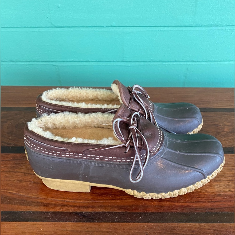 Men's Sherpa Lined L.L. Bean Duck Boots Low